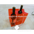 High quality red color Plastic ice bag for 6 bottles